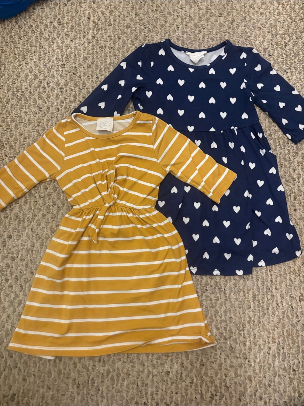 Girl’s Soft Playground Pair of Dresses (Heart & Arrow; Emma & Elsa), Size 3T